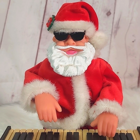 Vintage 90s Jazzy Piano Pals Santa Claus UNTESTED Christmas Animated Decor - Picture 4 of 16